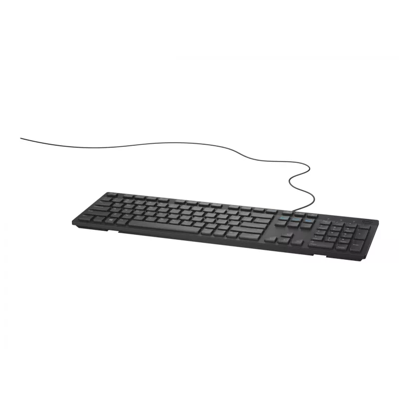 Teclado con cable de tamaño completo Dell KB216 — QWERTY distribución nórdica, negro, USB