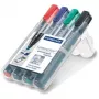 Rotulador Staedtler Lumocolor 350 WP4 4 uds. negro azul verde rojo