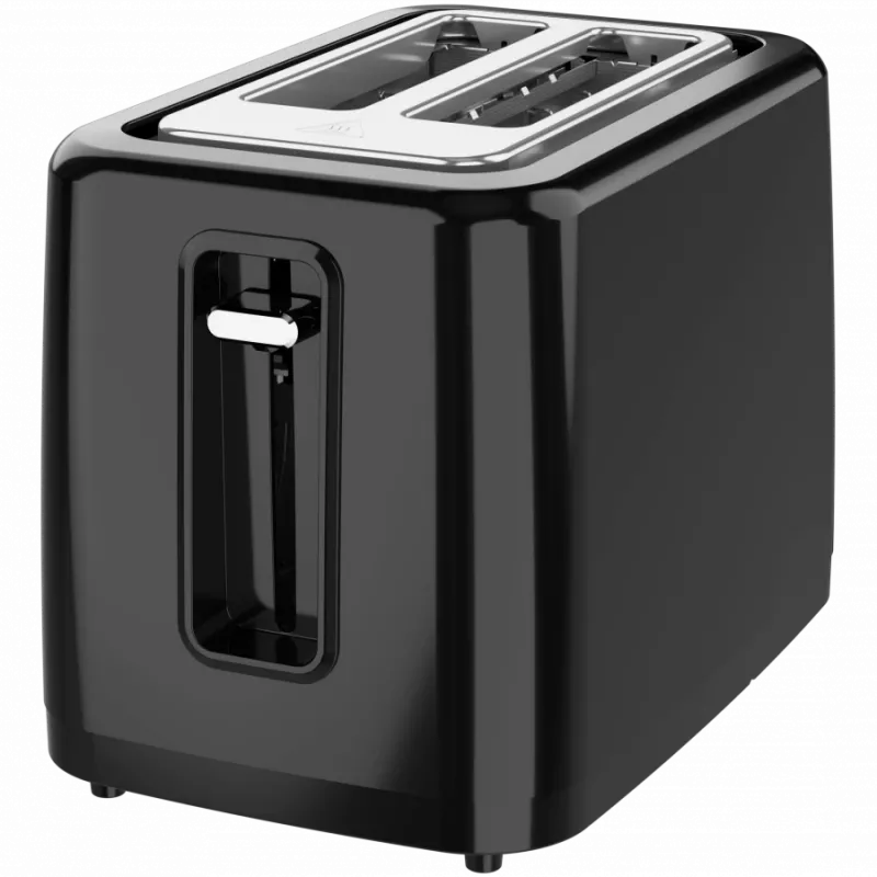 Tostadora eléctrica, negra, 220-240V, 50-60Hz, 780-930W, 2 ranuras, 3 modos, 7 niveles de tostado
