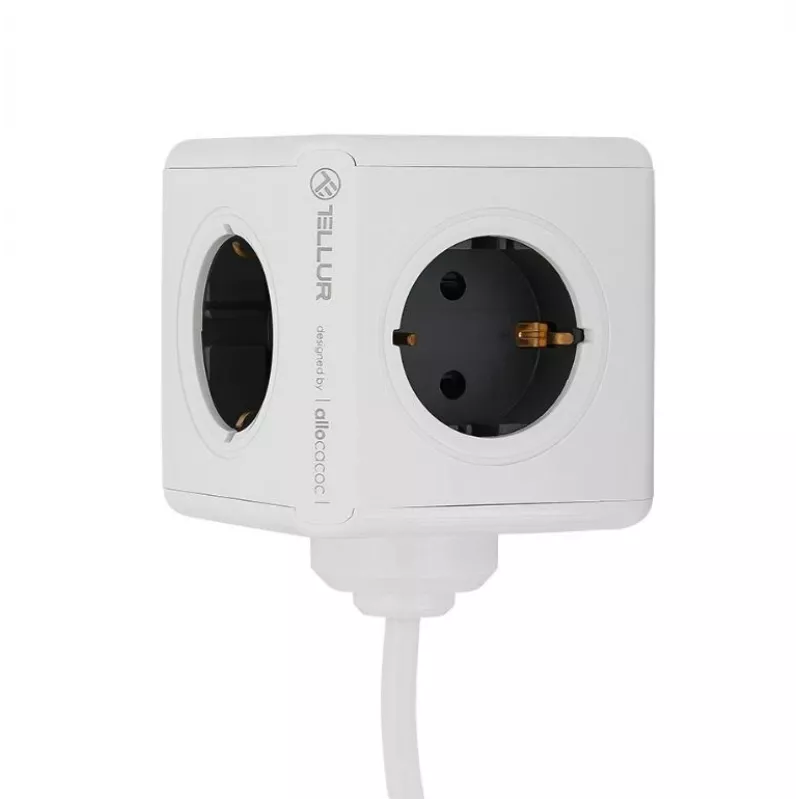 Regleta Tellur Power Cube Extended 4 tomas 2 puertos USB