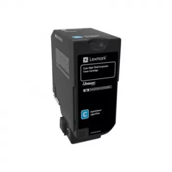 Kit de tóner Lexmark 74C2HCE Cian Return Program Corporate. 12K páginas para