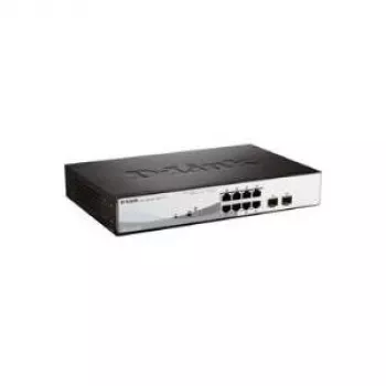Switch gestionado inteligente D-Link 8 puertos Gigabit PoE con 2 puertos SFP