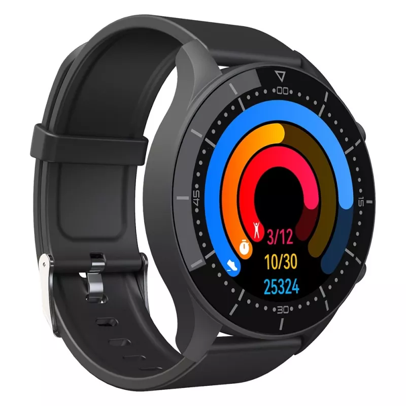 Smartwatch MEDIA-TECH MT870 — pantalla táctil IPS de 1,3 inch (3,3 cm), carcasa de 51 mm, Bluetooth, negro