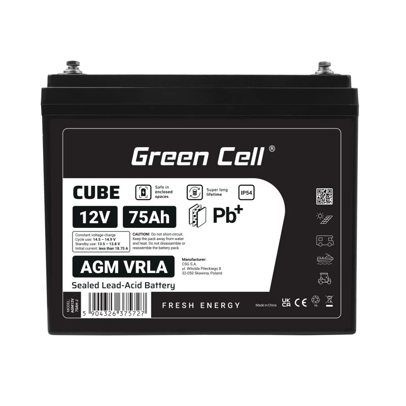 Batería AGM VRLA 12V 75Ah IP54