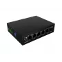 Switch de red LANBERG ILFE-4P-1GE-1S-90 – PoE light-industrial no gestionado, 4 puertos (PoE), 1×GigE, 1×SFP, montaje en carril DIN
