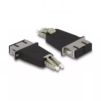 Acoplador híbrido de fibra óptica DeLOCK LC dúplex macho a SC dúplex hembra beige