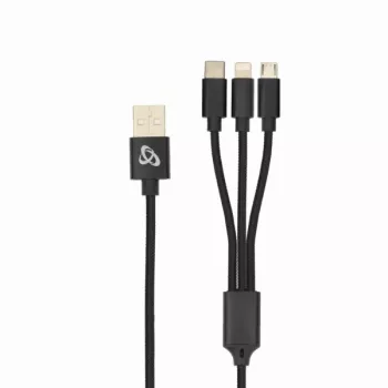 Sbox USB 2.0 8-pin/Type-C/Micro USB cable de carga solo 2,4A 1M BULK