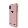 Funda trasera VixFox para iPhone XSMAX con compartimento para tarjetas, rosa
