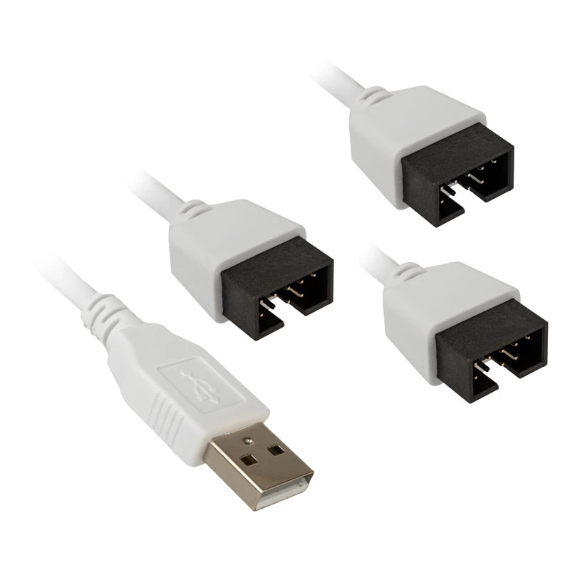 Hub USB Lian Li PW-U2TPAW conector macho Type-A 1 a 3 IDC 9 pines