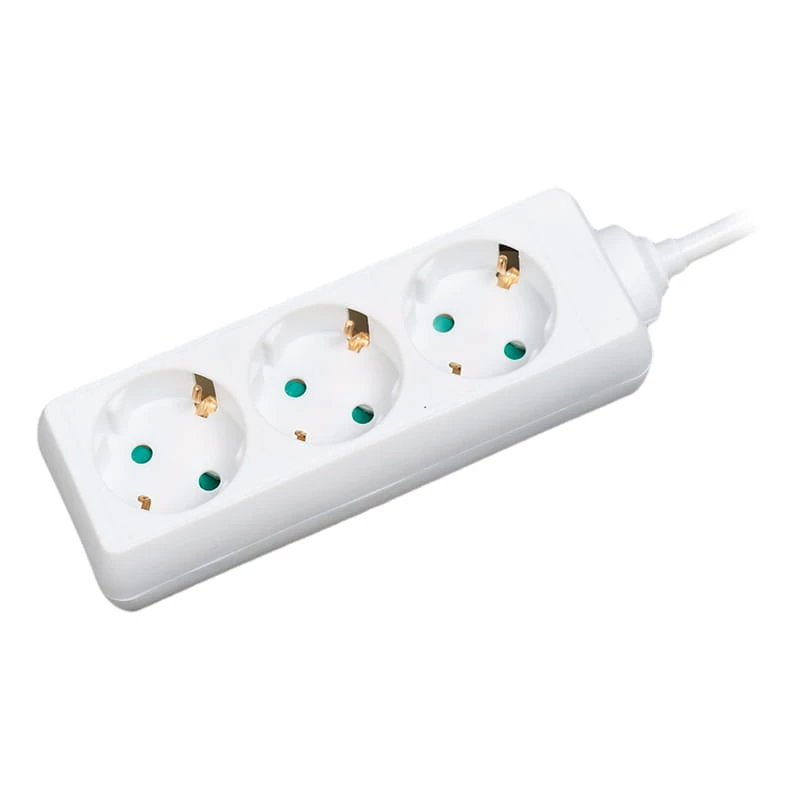 Alargador LogiLink LPS205 1,4 m 3 tomas AC blanco
