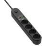 Regleta de enchufes ColorWay CW-CHE44PDB — 4 tomas de CA, 2 puertos USB