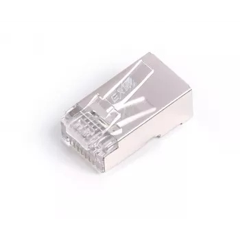 Conector macho RJ45 apantallado cat.6 universal cable/flexible 8P8C 100 uds.