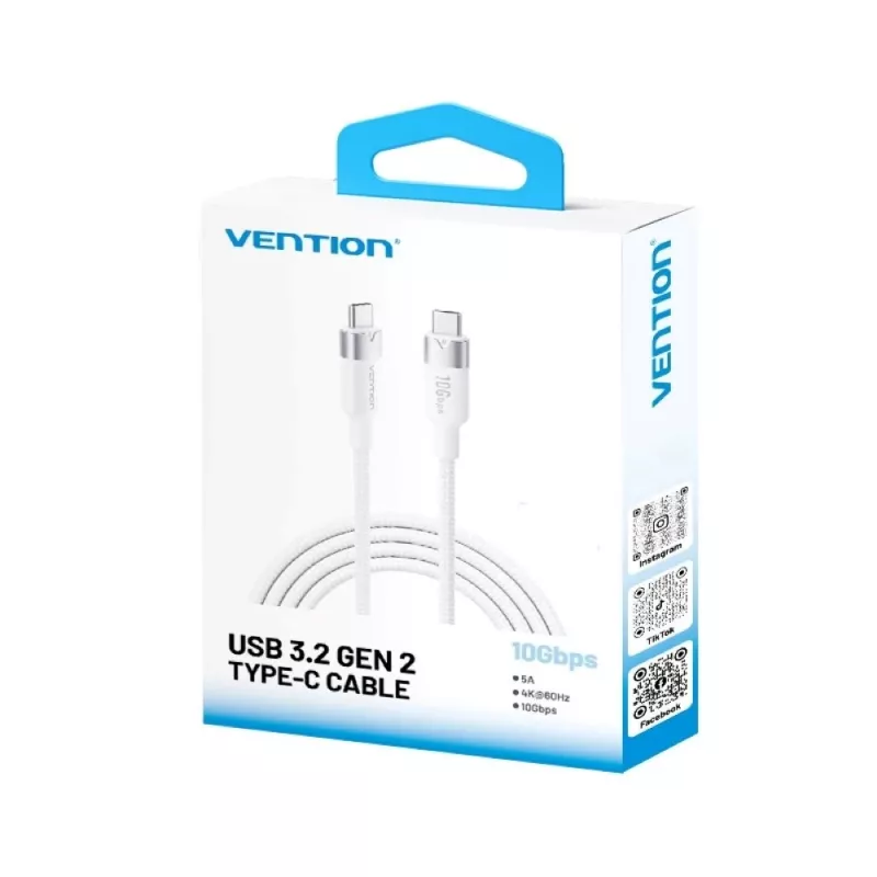 Vention cable USB 3.2 5A 10Gbps 1m WH USB-C a C
