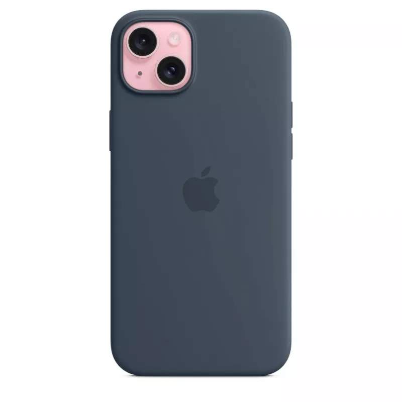 Apple Funda de silicona con MagSafe para iPhone 15 Plus - Azul tormenta