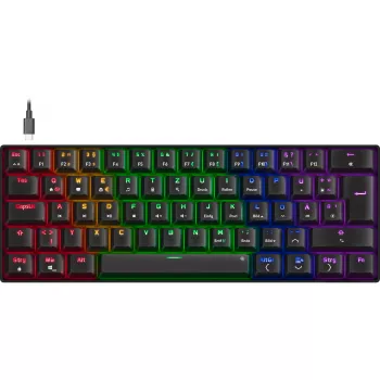 Teclado gaming mecánico Speedlink ATMOS RGB — diseño compacto, retroiluminación RGB