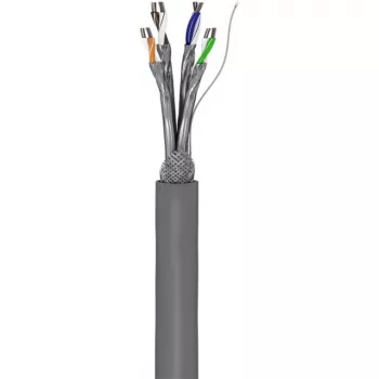 Cable de red Wentronic Goobay CAT 6, S/FTP (PiMF), gris, 305 m – mezcla de cobre CCA, AWG 23/1 (sólido), PVC (95696)
