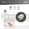 Digitus Módulo Keystone Cat.6A apantallado con gestor de cables inteligente, 12 uds., plata