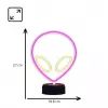 Lámpara de mesa MANTA SNL86PK Style Neon Lights UFO rosa – lámpara de neón decorativa en rosa