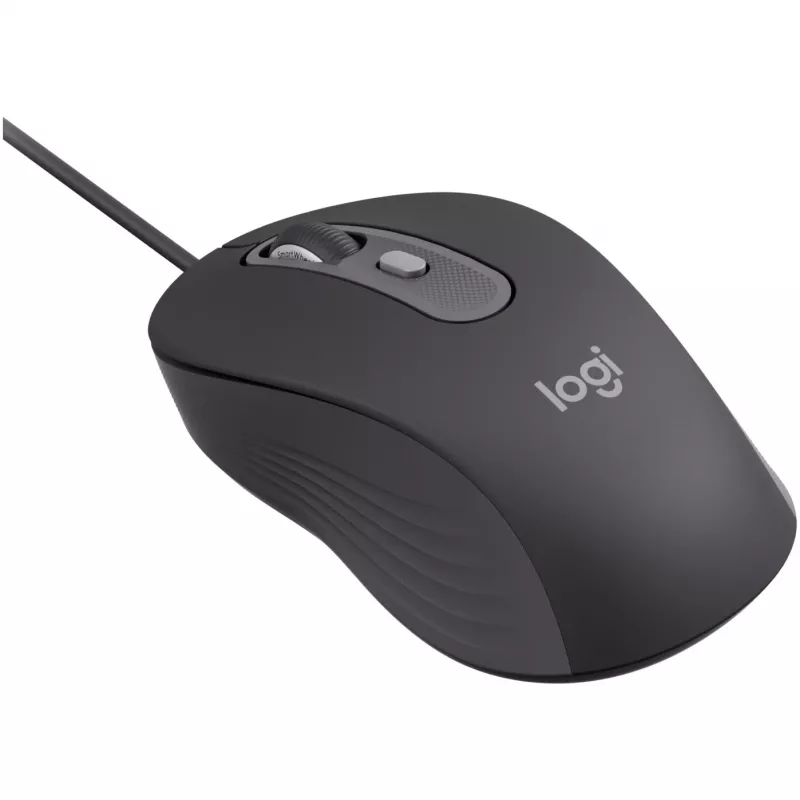 Logitech Signature Wired M520 for Business ratón óptico con cable USB-C Plug-and-Play Windows/Mac/Chrome/PC/portátiles - Graphite