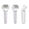 Depiladora Panasonic ES-EY30A – 60 pinzas, 3 velocidades, en húmedo y en seco, a pilas, blanco/lila