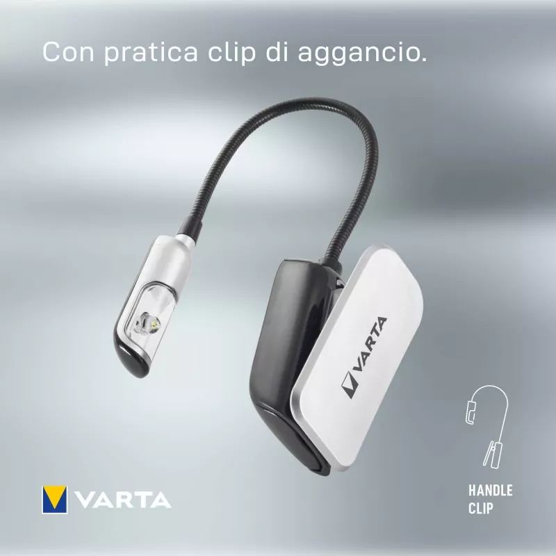 Varta Easy Line 16618 luz de lectura LED, 9 lm, con pinza