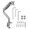 Soporte para monitor MACLEAN MC-969 de doble brazo con gas spring para pantallas de 17–45 pulgadas, carga máx. 16 kg