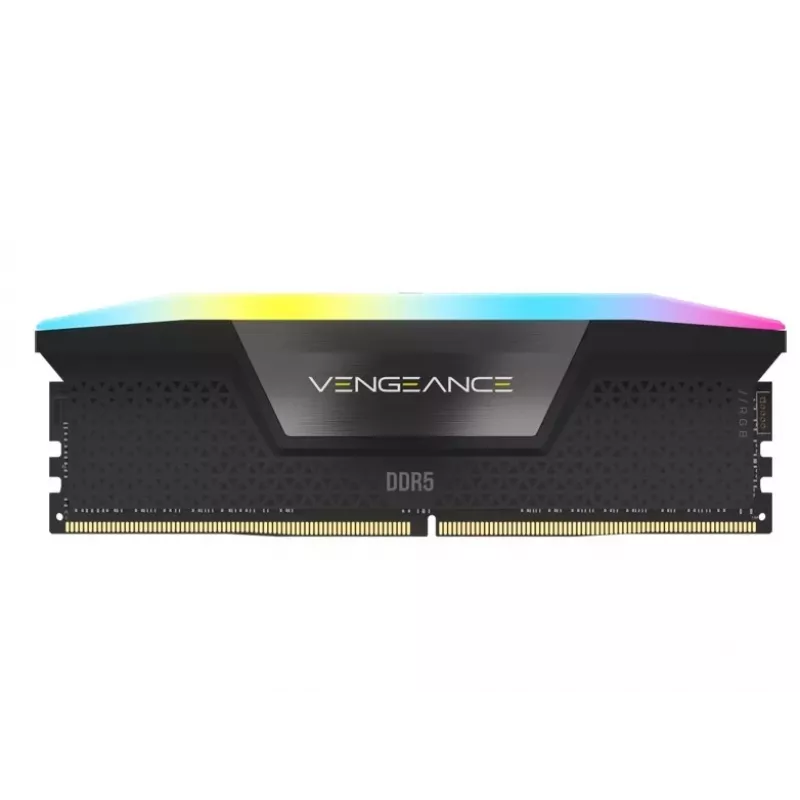 Memoria para PC CORSAIR VENGEANCE RGB 16GB 2x8GB DDR5 DIMM 5200MT/s CL40-40-40-77 1.25V Intel XMP - Negra