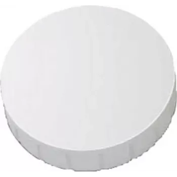 MAUL HEBEL imán sólido, fuerza de sujeción: 0,8 kg, blanco, imán redondo: diámetro 32 x (H)8,5 mm, de material irrompible (61632-02)