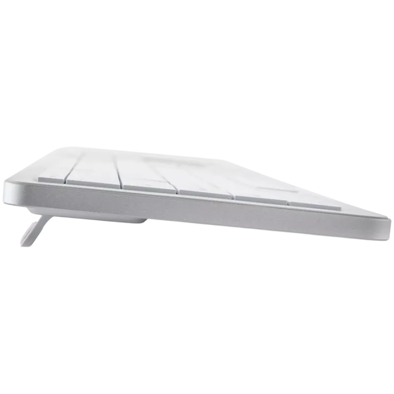 Teclado inalámbrico CLEVETURA CLVX 1 Touch-On-Keys AI — distribución ANSI US Mac, interruptores de tijera, carcasa de aluminio, RGB interactivo