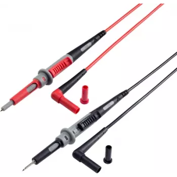 VOLTCRAFT MS-4PS Cable de medición de seguridad 4 mm conector de seguridad punta de prueba 1,00 m Negro, Rojo 1 unidad (MS-4PS)