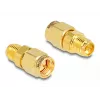 Adaptador DeLOCK conector hembra RP-SMA a conector macho SMA 9 mm de diámetro 18 mm de ancho