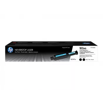 HP Original 103AD Neverstop kit de recarga de tóner negro, set de dos cartuchos de tóner