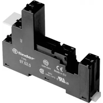 FINDER 97.02.0 97.02.0 base para carril con conexión por tornillo negra (97020)