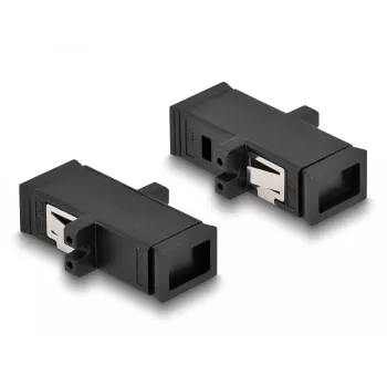 Acoplador de fibra óptica DeLOCK conector hembra MTRJ a conector hembra MTRJ negro