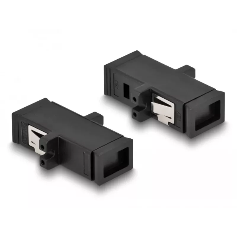 Acoplador de fibra óptica DeLOCK conector hembra MTRJ a conector hembra MTRJ negro