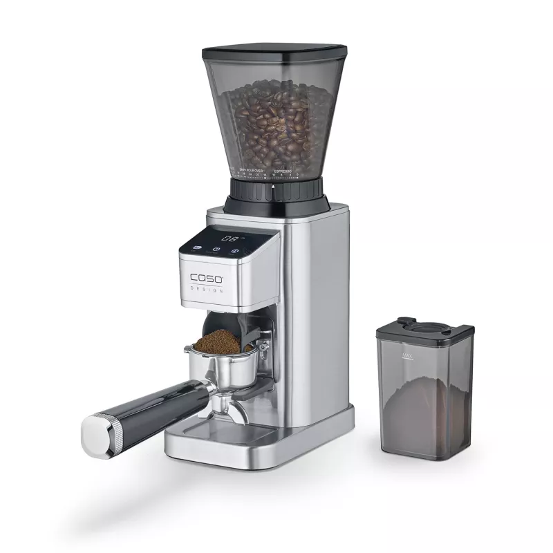 Caso Molinillo de café | Barista Chef acero inoxidable | 150 W | Capacidad de granos de café 250 g | Número de tazas 12 uds. | Acero inoxidable