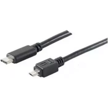 Cable USB Micro-USB B USB C ShiverPeaks BS77145-1.0 1m negro