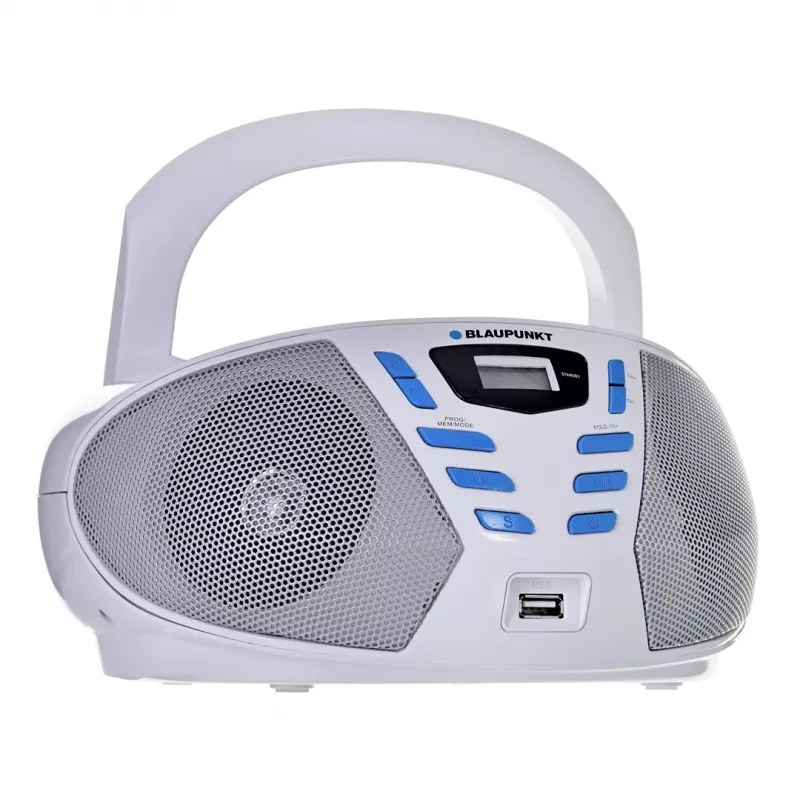 Blaupunkt BB7-WH Minicadena estéreo portátil digital 2,4 W FM gris reproducción MP3