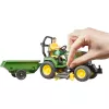 Bruder bworld John Deere cortacésped con asiento, vehículo de juguete a escala