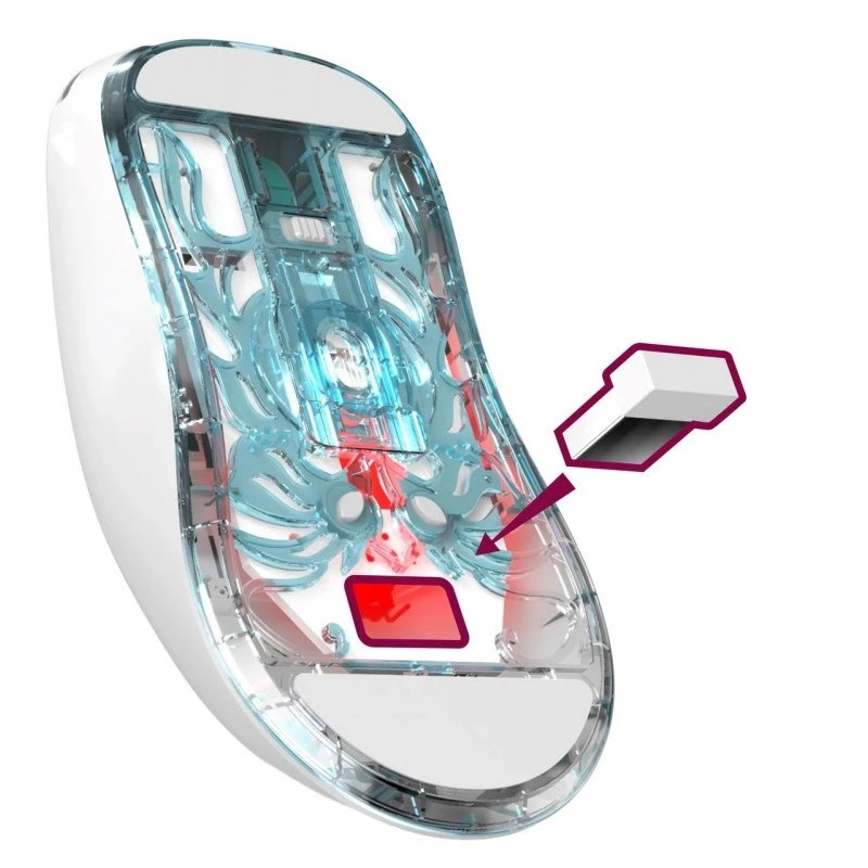 Ratón INALÁMBRICO DEFENDER FAME GM-516 RF+BT 10000DPI 6P blanco