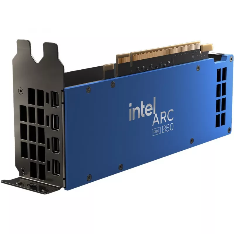 Tarjeta gráfica INTEL Arc Pro B50 — 16 GB GDDR6, 128-Bit, PCIe 5.0, refrigeración activa