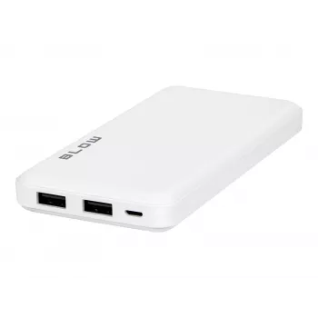 Cargador portátil Powerbank BLOW PB10A 10000mAh (37Wh), 2 salidas USB-A, 22,5W en total, entrada Micro-USB, batería de polímero