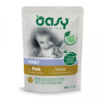Oasy Chunks en salsa Adult CERDO 85gr