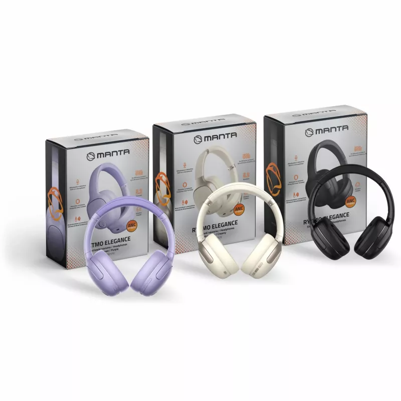 Auriculares MANTA HDP1001PU Rytmo Elegance morado over-ear con cable, modelo HDP1001PU