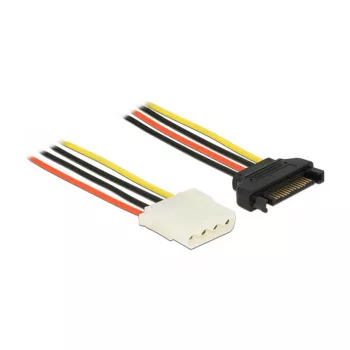 DeLOCK cable de alimentación interno 60137 0,5 m SATA 15 pines Molex 4 pines