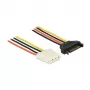 DeLOCK cable de alimentación interno 60137 0,5 m SATA 15 pines Molex 4 pines