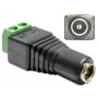 Adaptador de cable DeLOCK 65485 DC 2,5 x 5,5 mm 2p negro verde