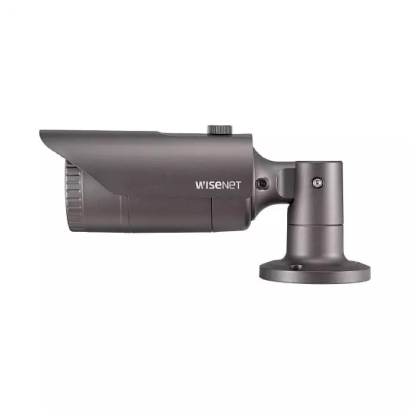 Cámara de vigilancia IP tipo bala Hanwha Wisenet QNO-6012R1 — 2,8 mm, 1920×1080, interior/exterior, montaje en techo/sobremesa, negro