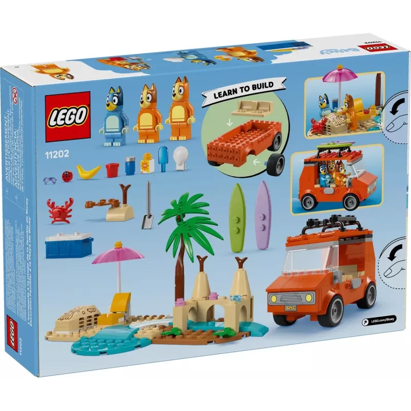 LEGO Bluey Coche azul excursión familiar 11202 — set de juego para juego imaginativo