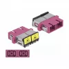 Acoplador de fibra óptica DeLOCK 86896 SC dúplex hembra a SC dúplex hembra multimodo violeta